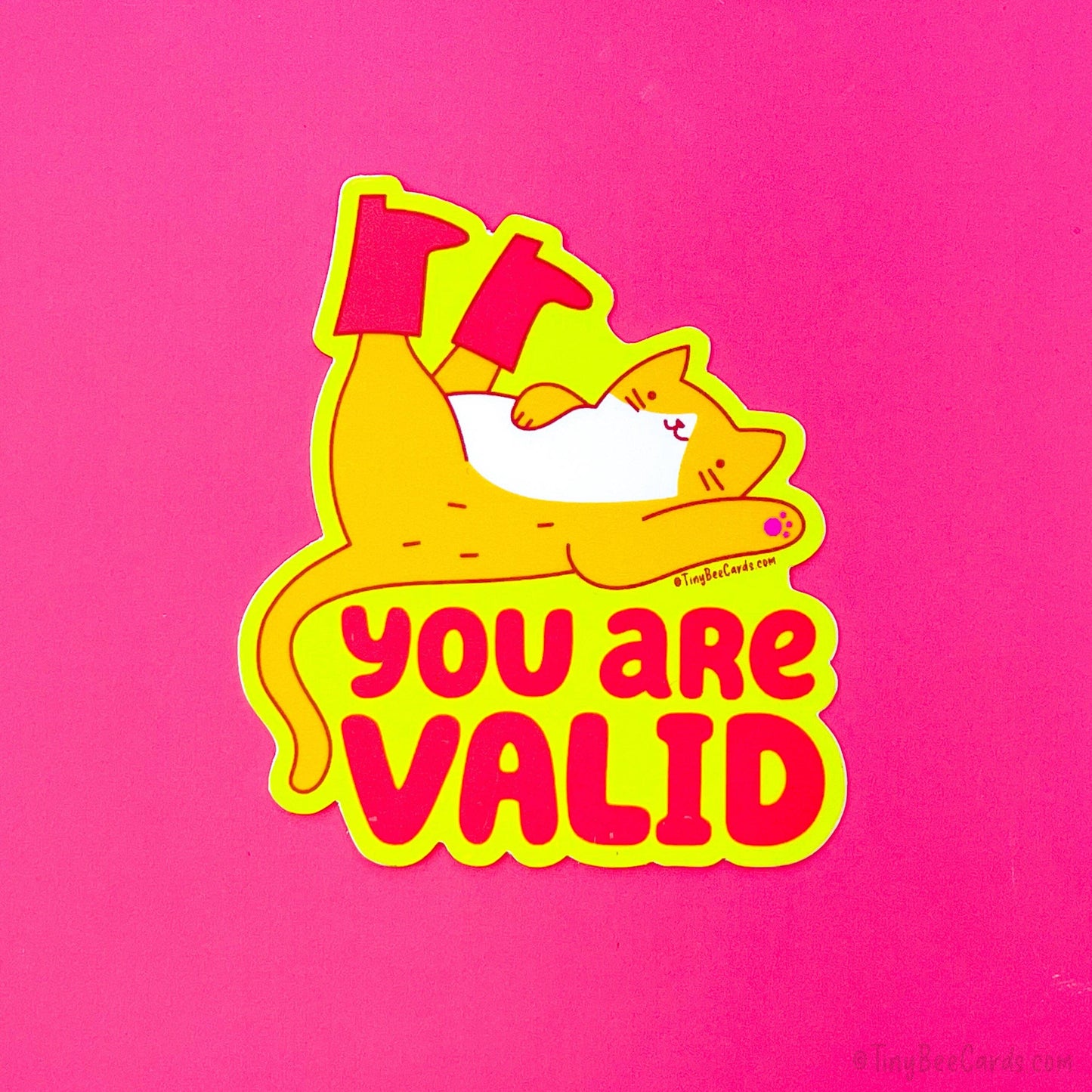 You Are Valid Cat Vinyl Sticker