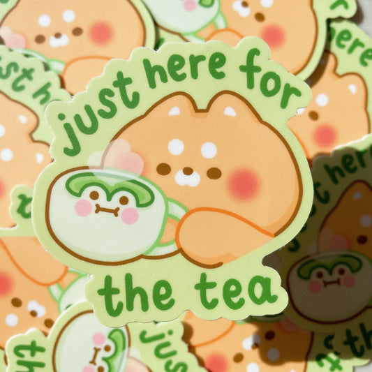 Just Here for the Tea Sticker