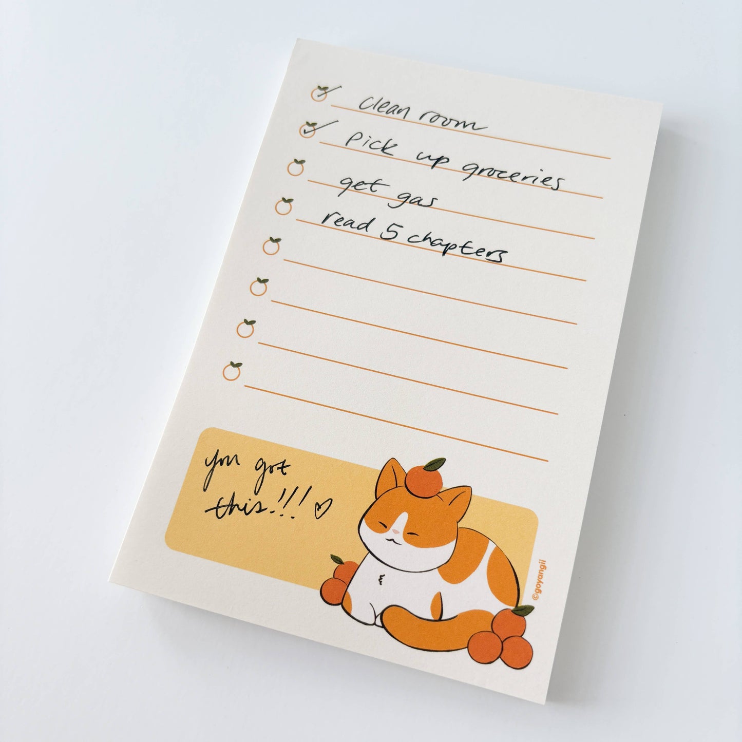 Orange Cat Notepad - Memopad