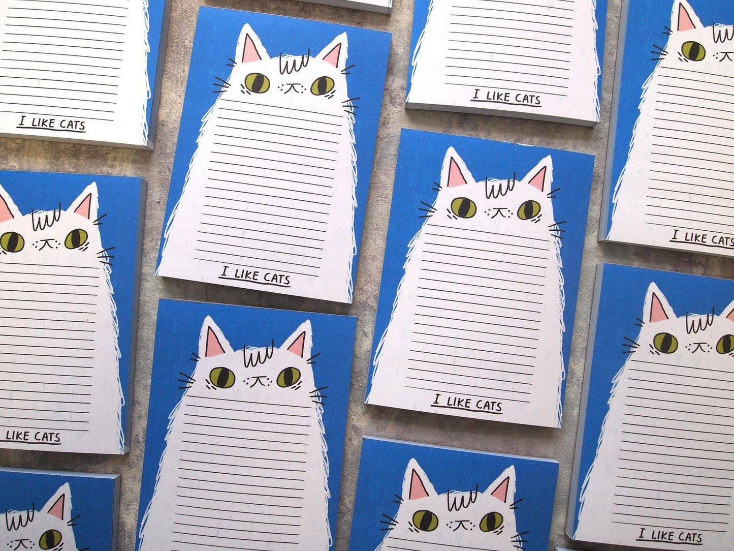 A6 Cat notepad, illustrated notepad, I like cats