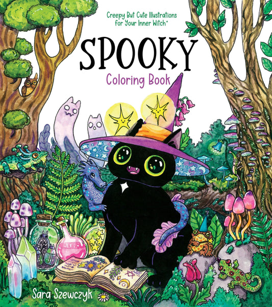 Spooky Coloring Book: Creepy Cute Illustrations For Witches