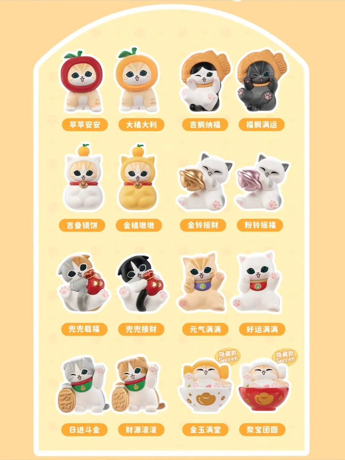 MOFUSAND Fortune Neko Series Figures Blind Box (4*3 pcs)
