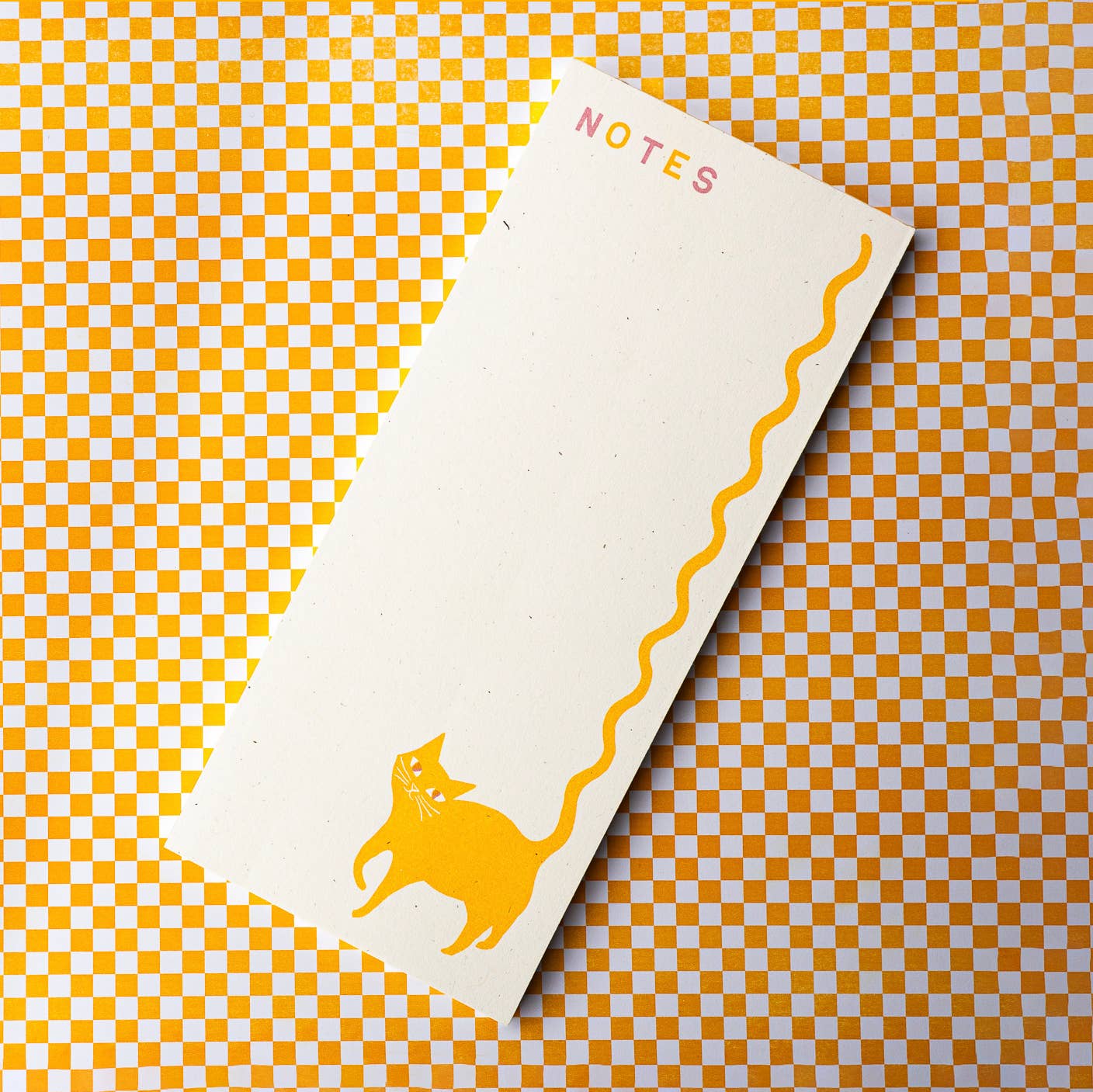 Squiggle Tail Cat Risograph Notepad