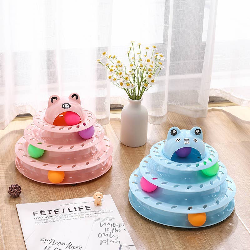 Frog Head 4-Layer Interactive Cat Toy