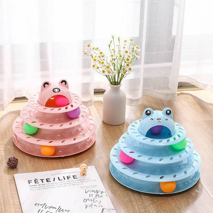 Frog Head 4-Layer Interactive Cat Toy