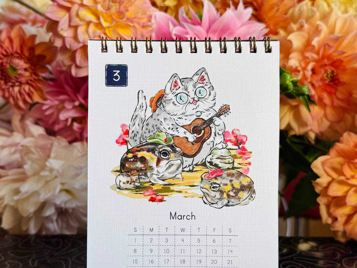 Paper Puffin - 2026 Calendar Tiny Cats in Cowboy Hats 