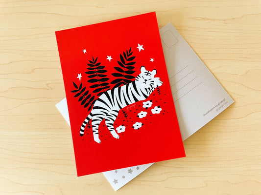 Sleeping Tiger Mini Print / Postcard