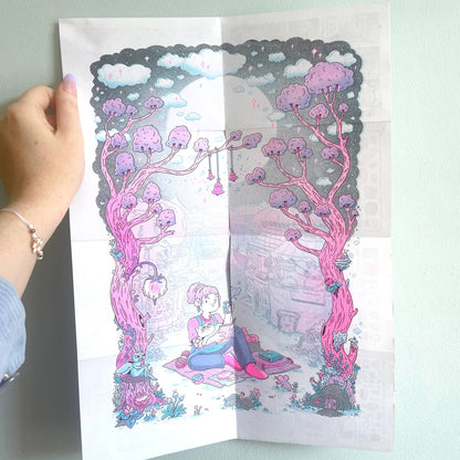 Moon Mart: Risograph Comic Zine & Poster