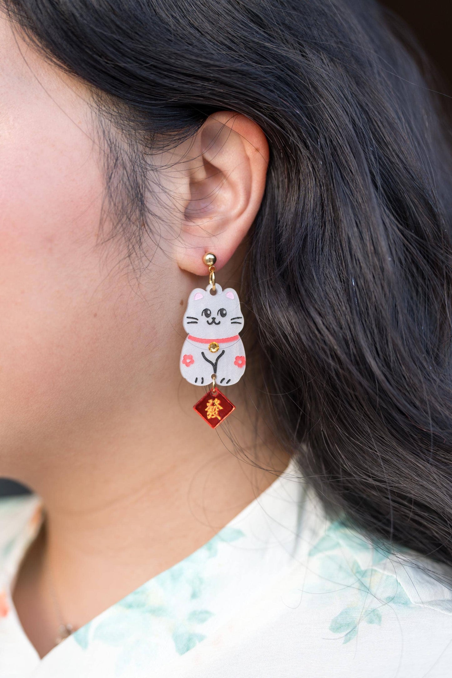 Lucky Cat Earrings