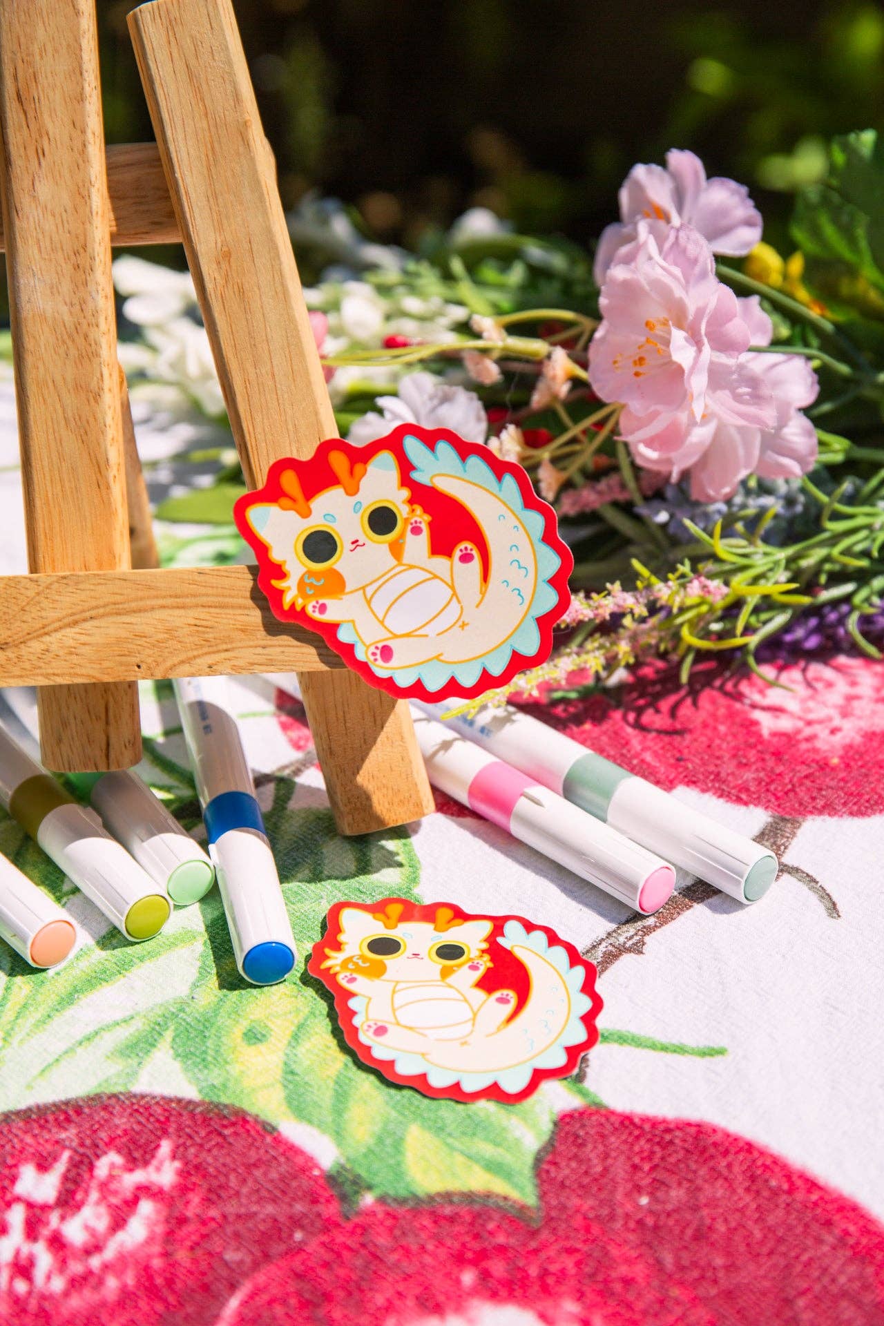 MikouArt - Vinyl Sticker | Dragon Kitty "Napi" | 3 inch | Waterproof & Fade-Resistant