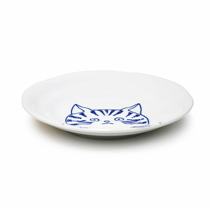 Shichita Japanese Ceramic Cat Plates
