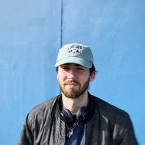 Cat face embroidered washed sage green vintage style baseball cap