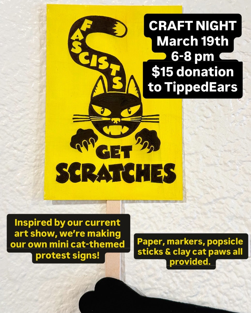 Community Craft Night: Mini Protest Posters! Thursday 3.19