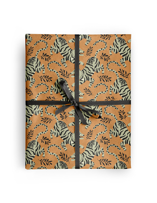 Amicreative - Panther Jungle Wrapping Paper – 3 Rolls (3 Sheets Each)