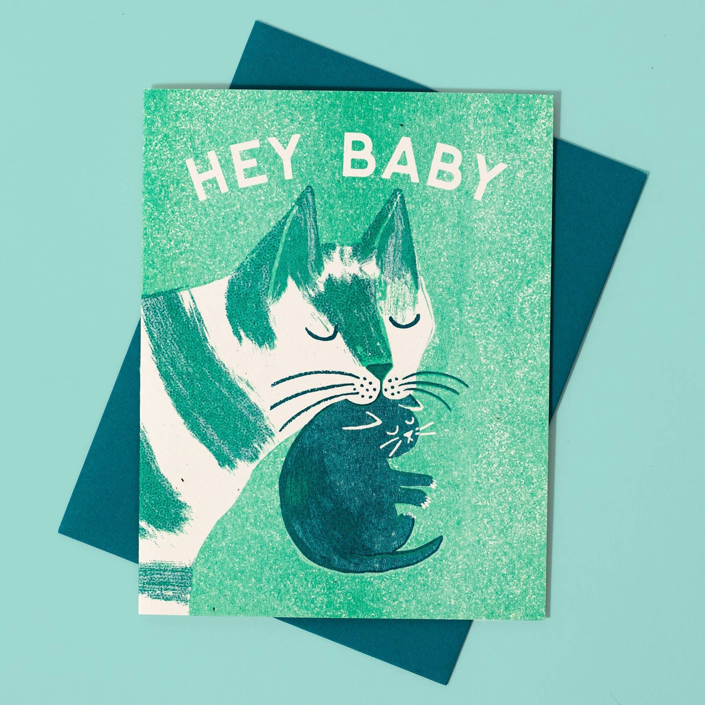 Hey Baby Risograph Card