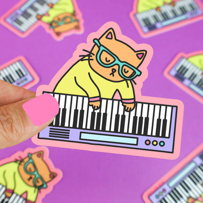 Turtle's Soup - Keyboard Cat Musical Instrument Musician Vinyl Sticker
