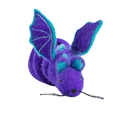 Wool Mouse Cat Toy 6-Foot-Tail - red rainbow unicorn dragon