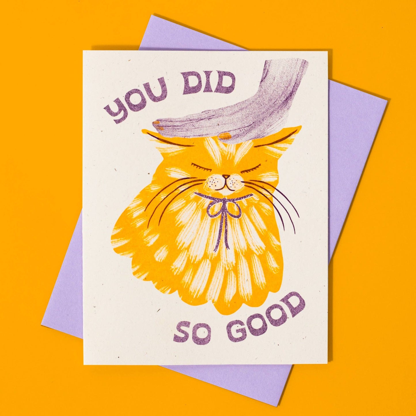 You Did So Good Cat Risograph Card