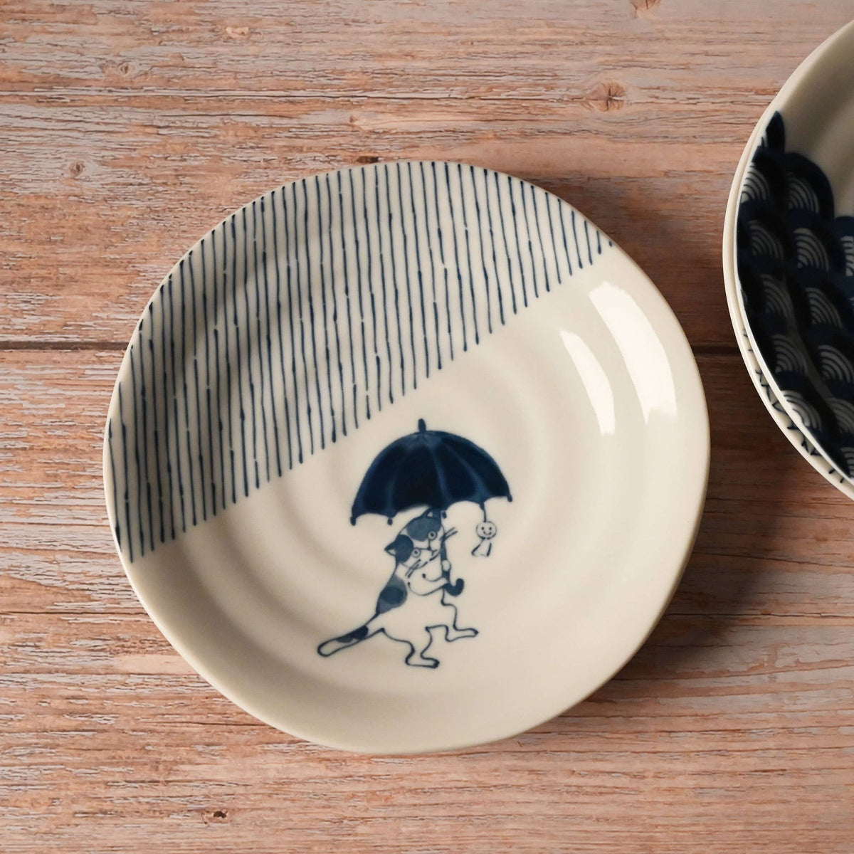 Shichita Japanese Ceramic Cat Plates
