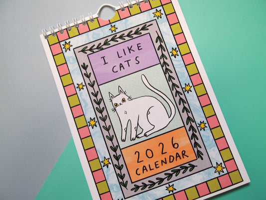I like Cats 2026 A5 wall calendar