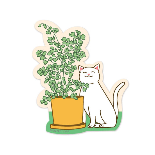 Seltzer Goods - Fern Cat Sticker