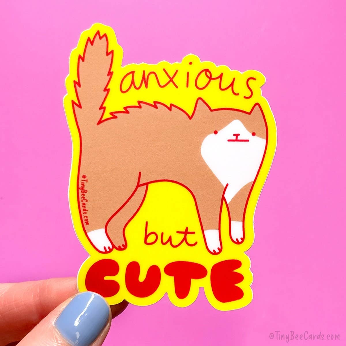 Anxious But Cute Vinyl Sticker