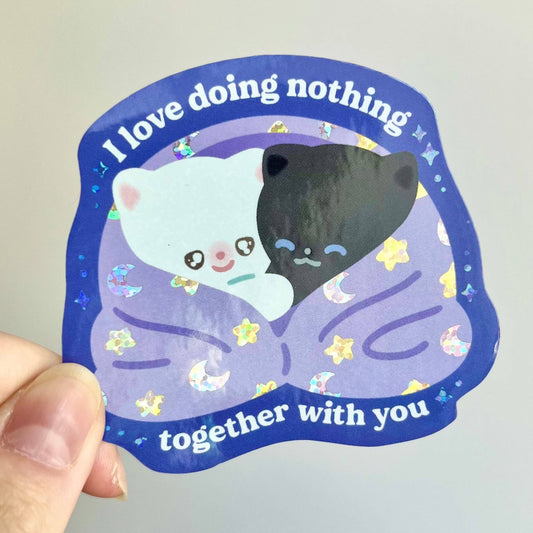 Maobabie - Vinyl Sticker - I Love Doing Nothing Together