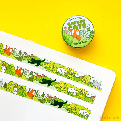 Garden Cats Washi Tape