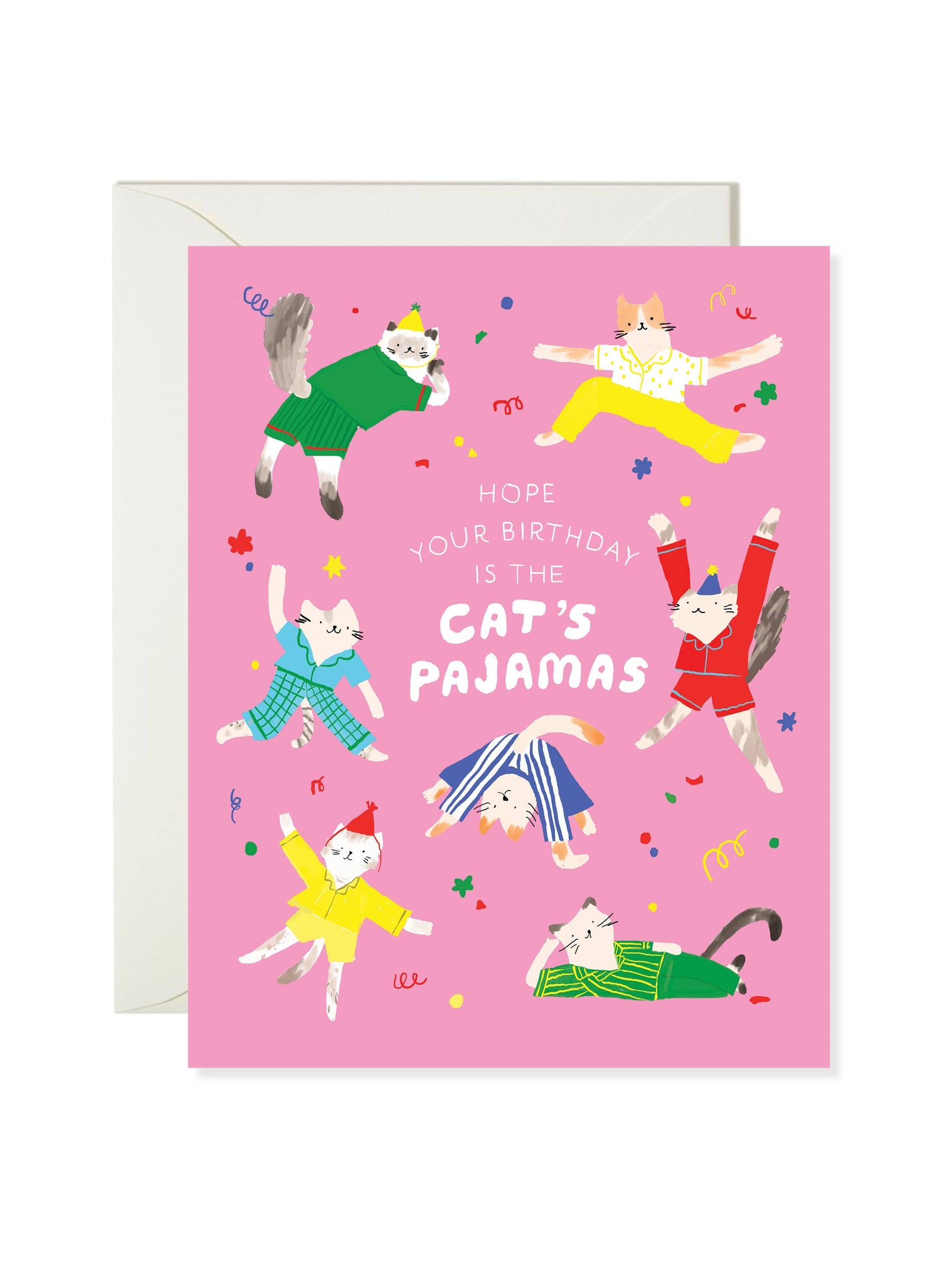 Karen Schipper - Cat's Pajamas Birthday - Cat Pun Birthday Card