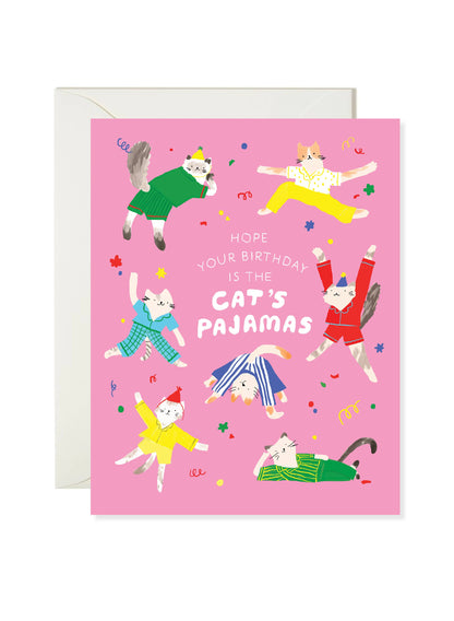Karen Schipper - Cat's Pajamas Birthday - Cat Pun Birthday Card