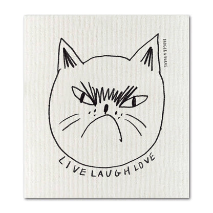 Snitty Kitty "Live Laugh Love" Sponge Cloth