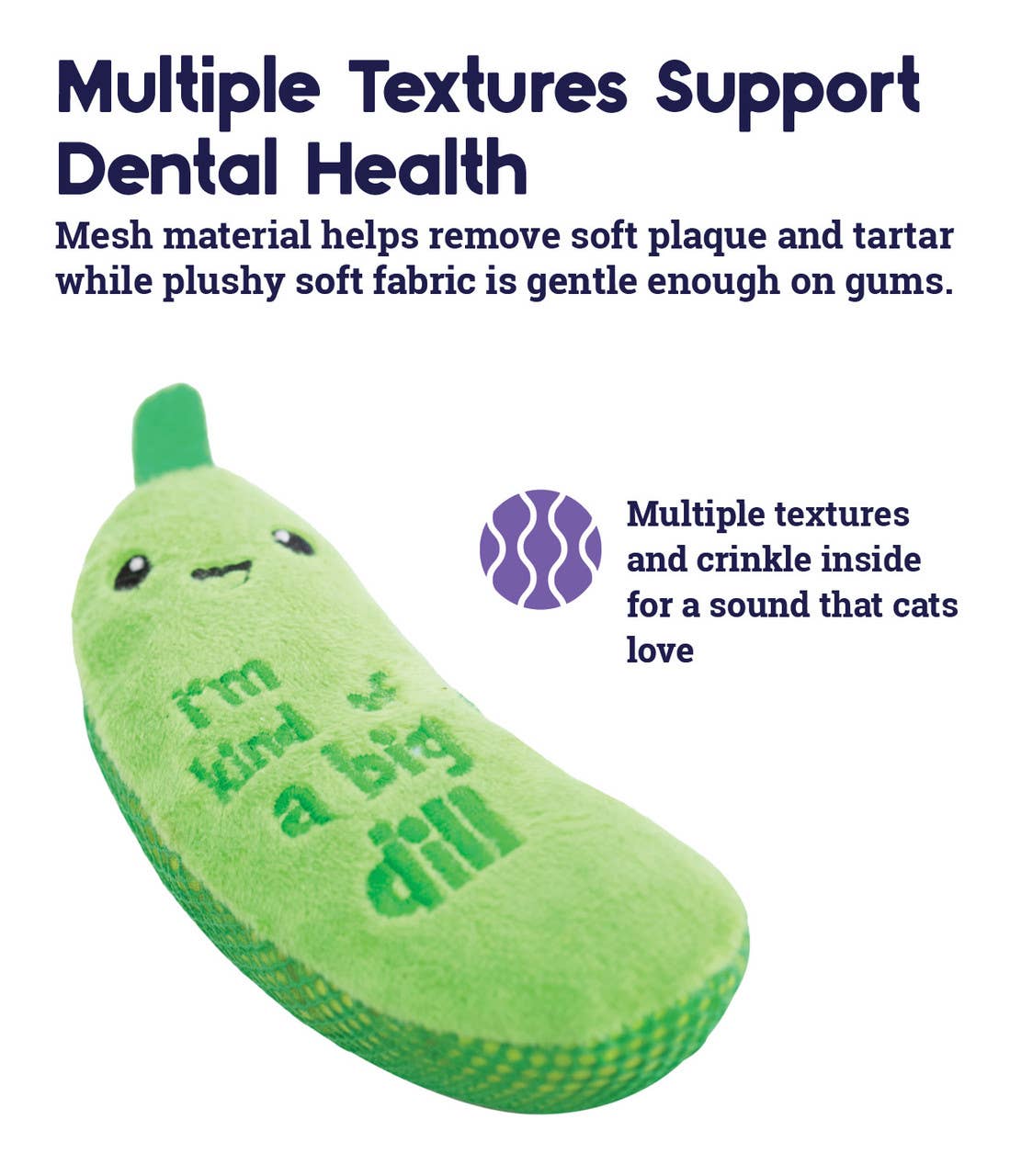 Crunchy Pickle Kicker Cat Toy Green
