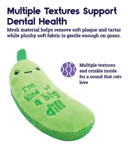 Crunchy Pickle Kicker Cat Toy Green