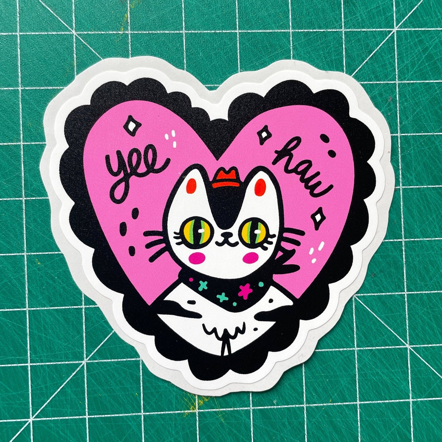 Yeehaw Cowboy Cat ✷ Matte Sticker