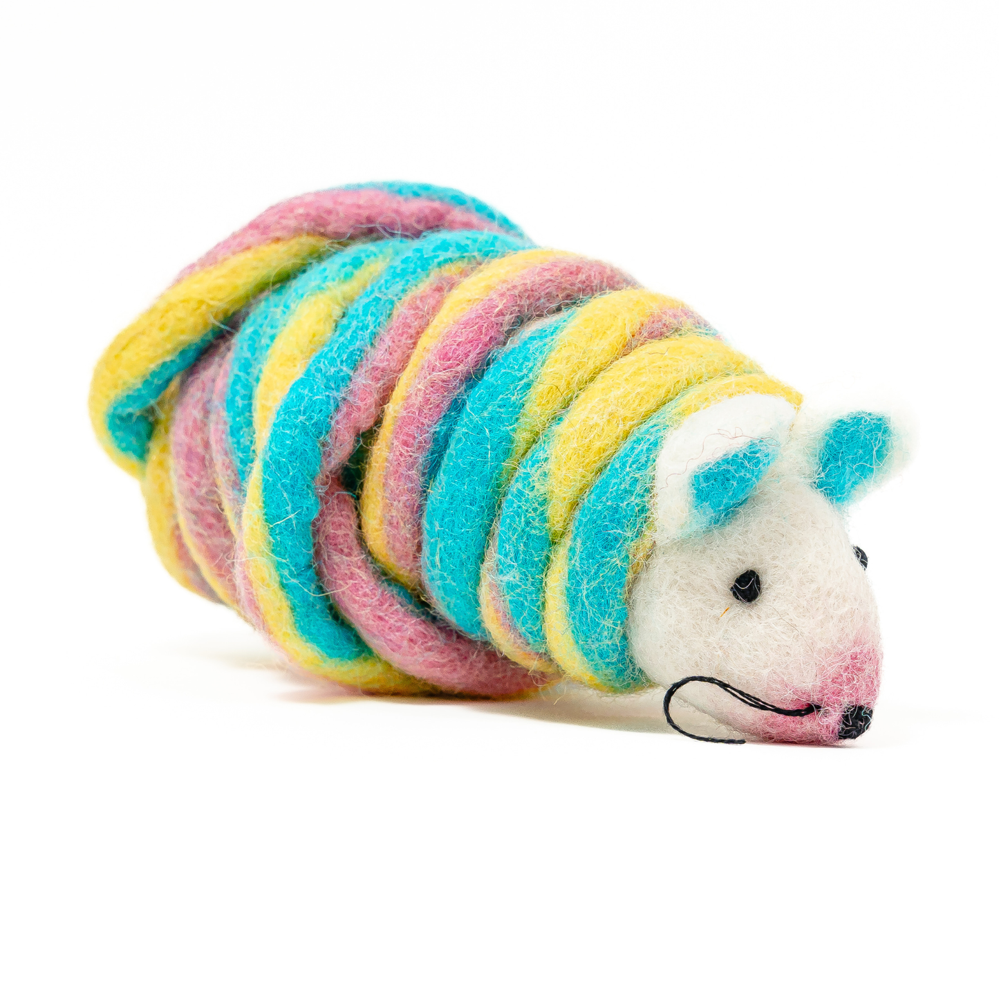 Wool Mouse Cat Toy 6-Foot-Tail - red rainbow unicorn dragon