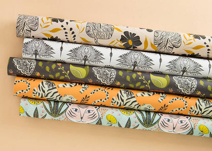 Mid-Century Tiger Wrapping Paper – 3 Rolls (3 Sheets Each)