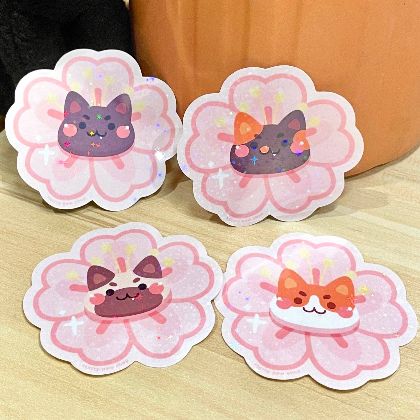 Sakura Cat Sticker 3"