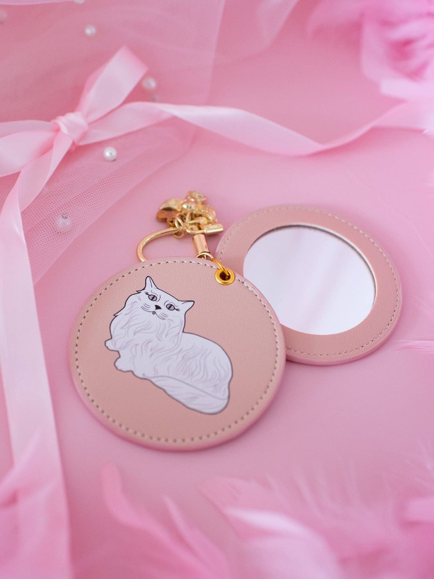 A Shop of Things - Miss Kitty Mirror Keychain