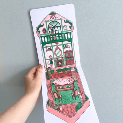 Cat Polly Pocket, Folding Risograph Print