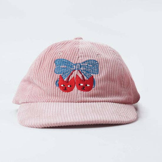 Adult Cherry Cat Corduroy Hat