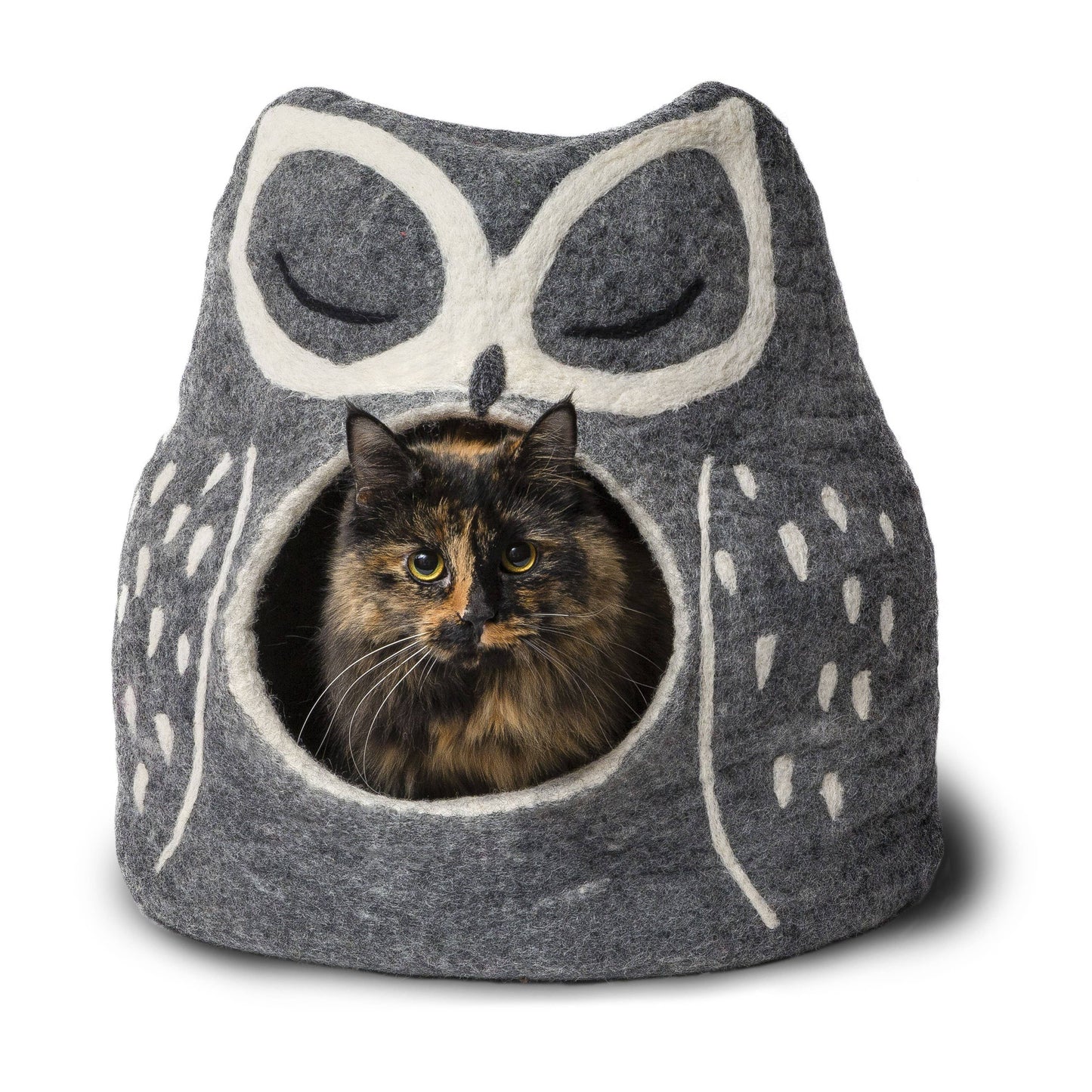 Karma Cat Inc. - Owl Wool Pet Cave: Grey