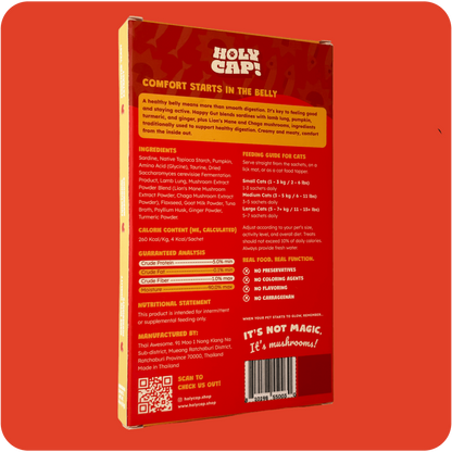 HOLY CAP Squeezees Happy Gut Lickable Treats, 5pc