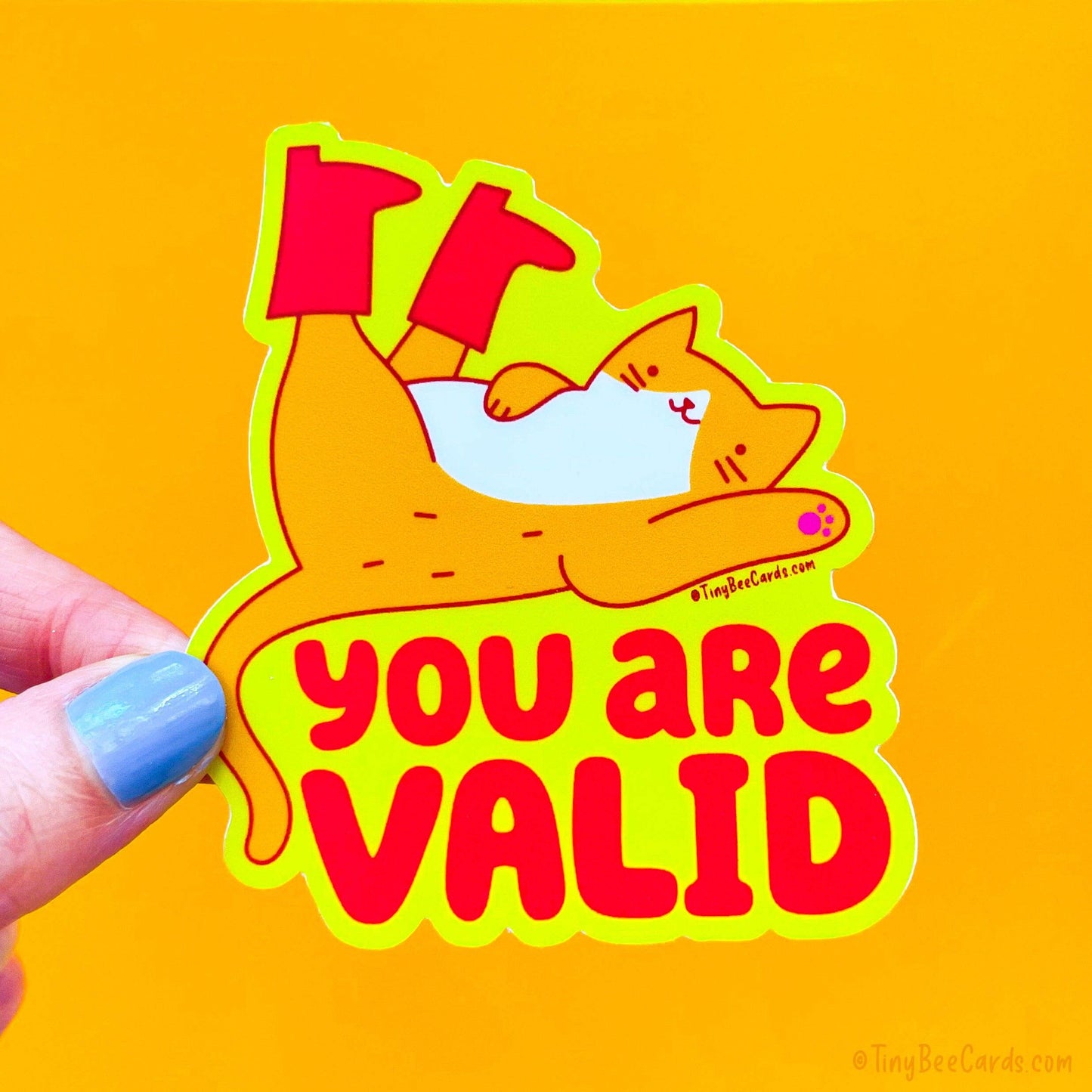 You Are Valid Cat Vinyl Sticker