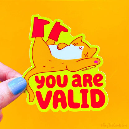 You Are Valid Cat Vinyl Sticker