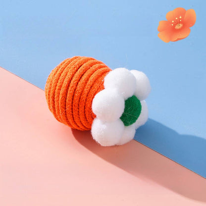Moo - Flower with Bell Interactive Cat Toy Ball