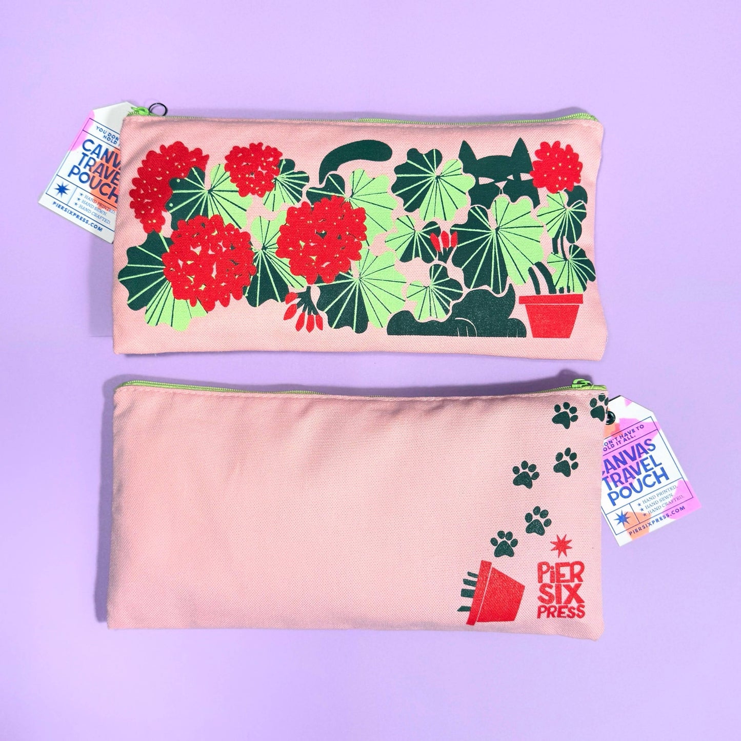 Houseplant/Cat Canvas Pouch