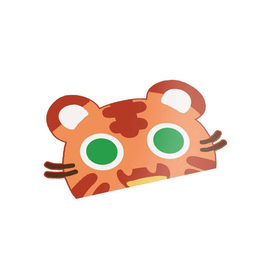 Peeker Orange Tiger Cat Sticker
