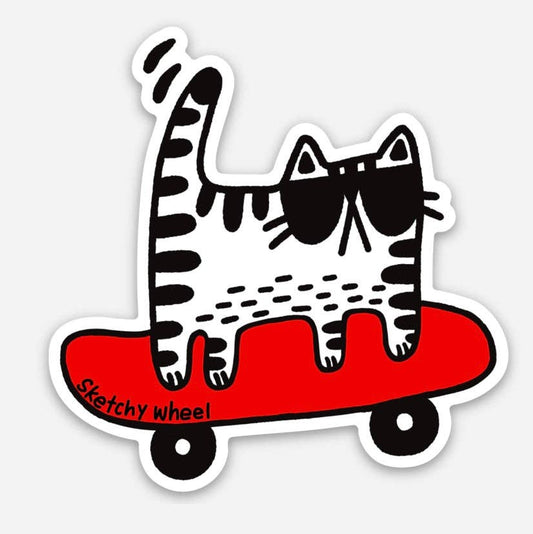 ShangDaili - Cat On A Skateboard sticker