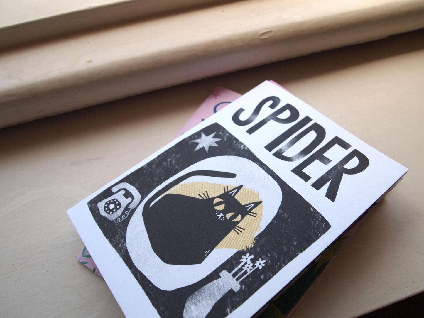 Spider Mini Cat Book Zine With Black Cat Illustrations