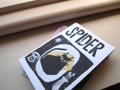 Spider Mini Cat Book Zine With Black Cat Illustrations